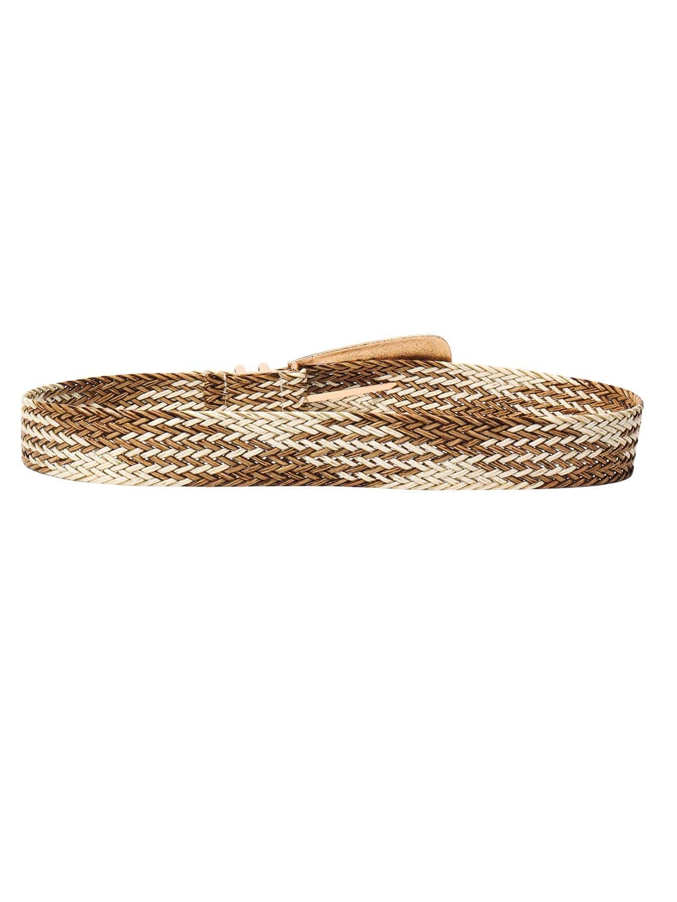 Irregular Buckle Braid Belt - Trendsi