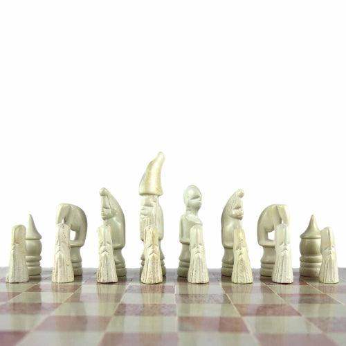 Hand Carved Soapstone Maasai Chess Set - 14" Board - Smolart - Smolart - Flyclothing LLC