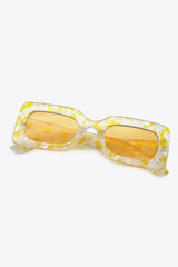 Tortoiseshell Rectangle Polycarbonate Sunglasses - Trendsi - Flyclothing LLC