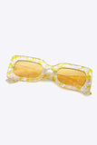 Tortoiseshell Rectangle Polycarbonate Sunglasses - Trendsi - Flyclothing LLC