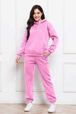 Drop Shoulder Long Sleeve Hoodie and Pants Set - Trendsi - Flyclothing LLC