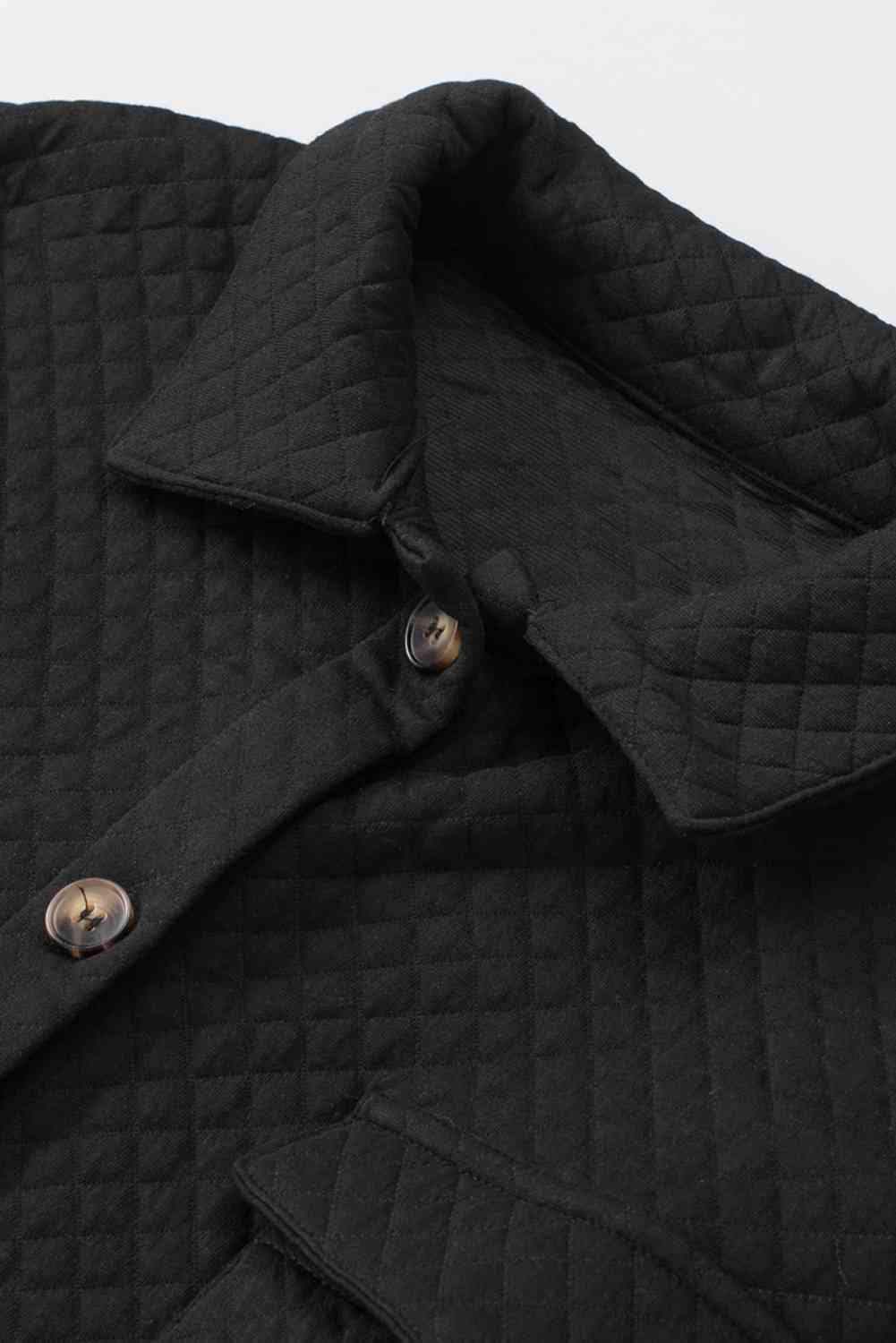 Button Down Collared Jacket - Trendsi - Flyclothing LLC