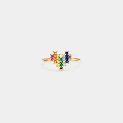 Heart Shape Zircon 925 Sterling Silver Ring - Trendsi
