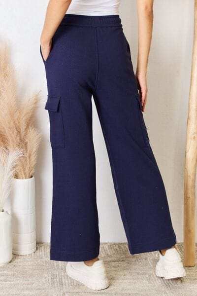 RISEN Drawstring Relaxed Cargo Wide Leg Pants - Trendsi - Flyclothing LLC