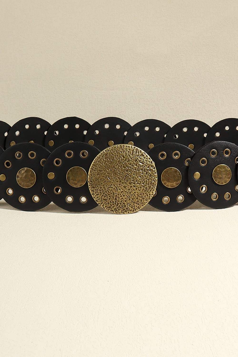 Round Shape PU Leather Belt - Trendsi - Flyclothing LLC