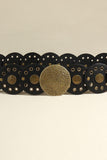Round Shape PU Leather Belt - Trendsi