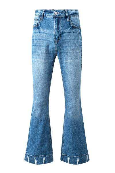 Cat's Whisker Bootcut Jeans with Pockets - Trendsi - Flyclothing LLC