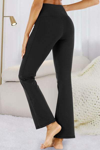 Pocketed High Waist Active Pants - Trendsi - Flyclothing LLC