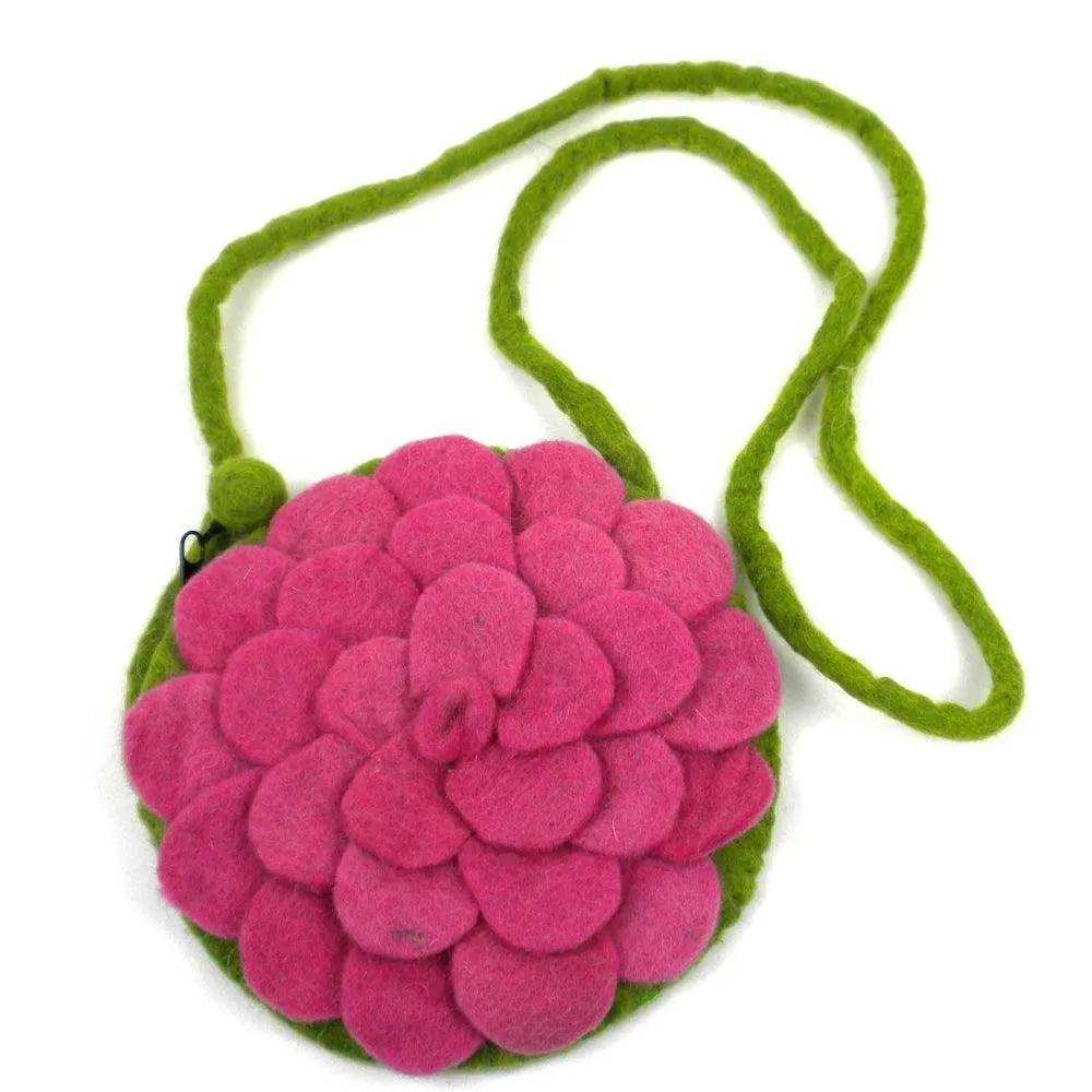 Rose Felt Purse Pink - Global Groove (P) - Global Groove (P) - Flyclothing LLC