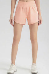 Elastic Waist Active Shorts - Trendsi - Flyclothing LLC
