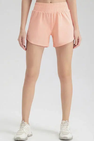 Elastic Waist Active Shorts - Trendsi - Flyclothing LLC