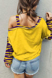 Tiger Graphic Asymmetrical Neck Long Sleeve T-Shirt - Trendsi - Flyclothing LLC