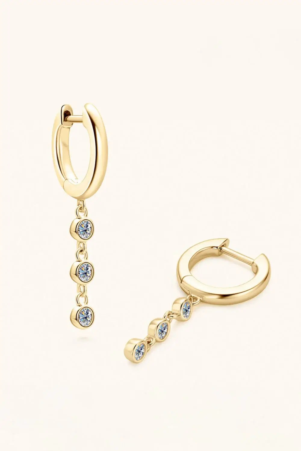 Moissanite Decor 925 Sterling Silver Earrings - Trendsi - Flyclothing LLC