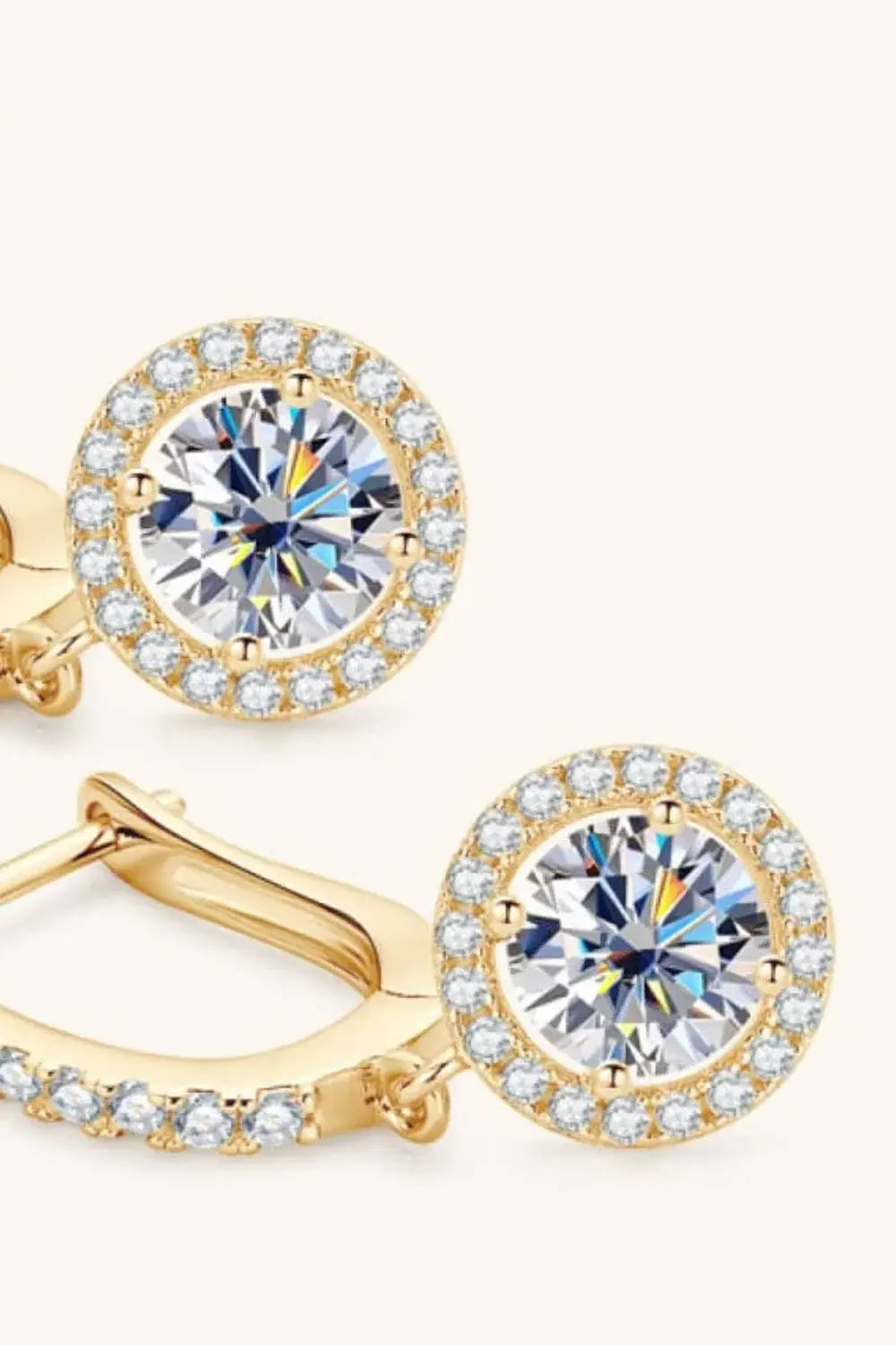 2 Carat Moissanite 925 Sterling Silver Drop Earrings - Trendsi - Flyclothing LLC