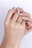 1 Carat Moissanite 925 Sterling Silver Ring - Trendsi