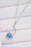 Opal Fish 925 Sterling Silver Necklace - Trendsi