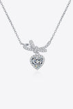1 Carat Moissanite Heart Pendant Necklace - Trendsi