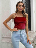 Straight Neck Cropped Cami - Trendsi - Flyclothing LLC