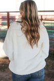 Half Zip Leopard Contrast Long Sleeve Sweatshirt - Trendsi - Flyclothing LLC