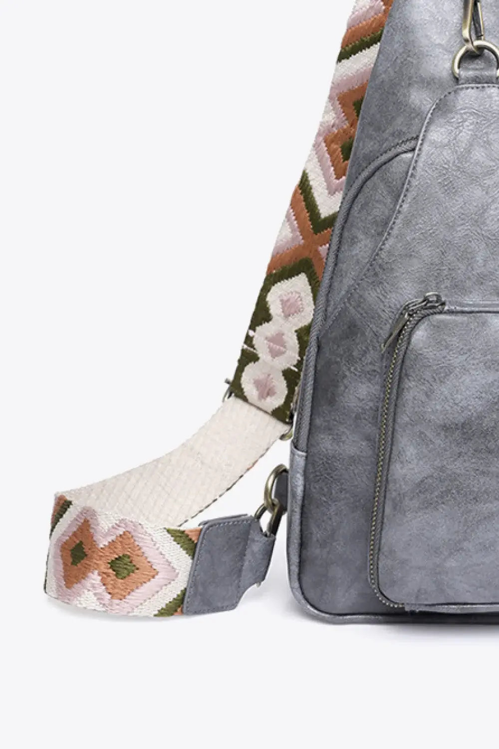 Take A Trip PU Leather Sling Bag - Trendsi - Flyclothing LLC