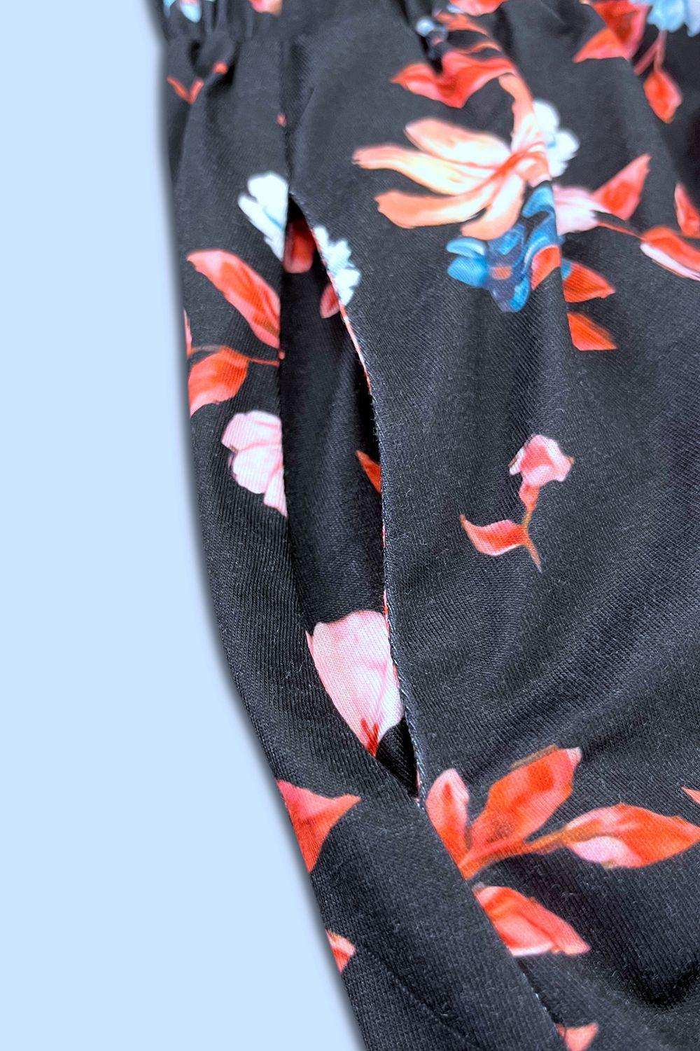 Double Take Printed Scoop Neck Sleeveless Buttoned Magic Dress with Pockets - Trendsi - Flyclothing LLC