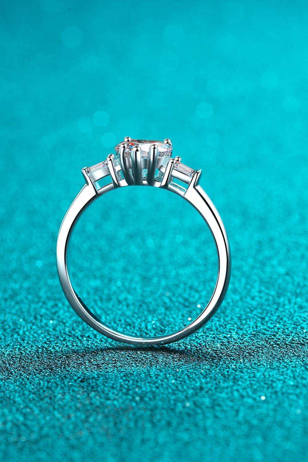 1.2 Carat Moissanite Heart Ring - Trendsi - Flyclothing LLC