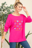 Celeste Full Size Heart Graphic Long Sleeve T-Shirt - Trendsi