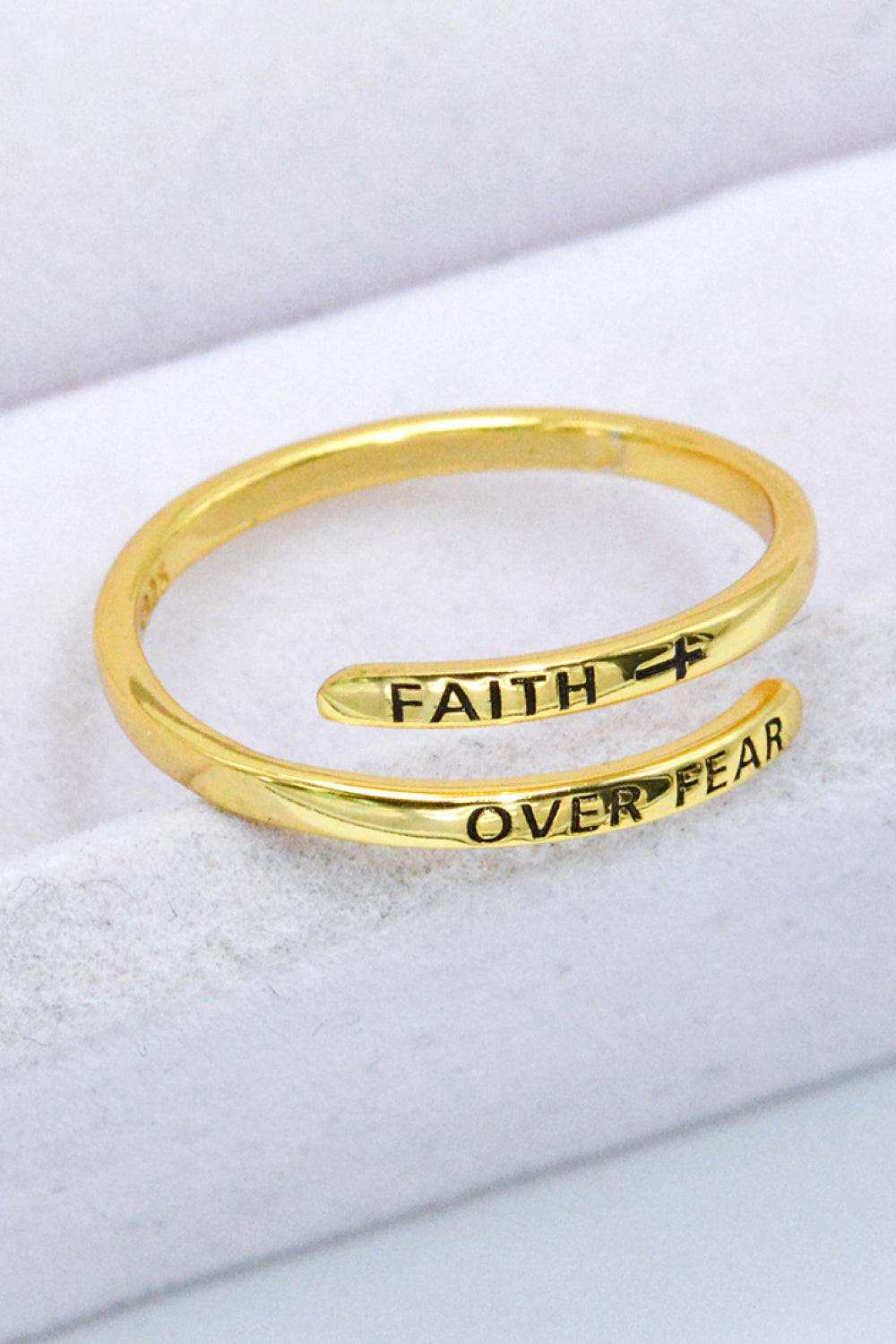 FAITH OVER FEAR Bypass Ring - Trendsi - Flyclothing LLC