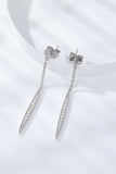 Elegant Moissanite 925 Sterling Silver Drop Earrings - Trendsi - Flyclothing LLC