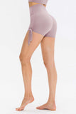 Drawstring Wide Waistband Side Tie Sports Shorts - Trendsi - Flyclothing LLC