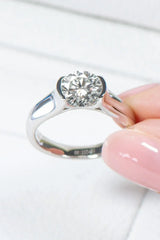 Looking Good 2 Carat Moissanite Platinum-Plated Ring - Trendsi - Flyclothing LLC