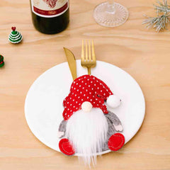 3-Piece Faceless Gnome Cutlery Holders - Trendsi