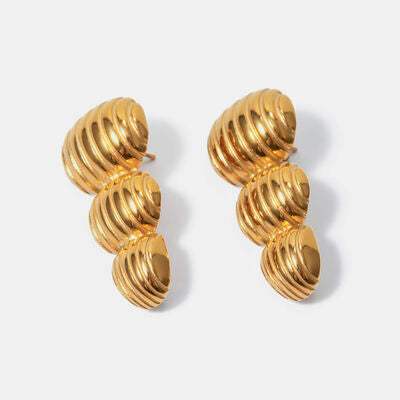 Stainless Steel Geometric Stud Earrings - Trendsi - Flyclothing LLC