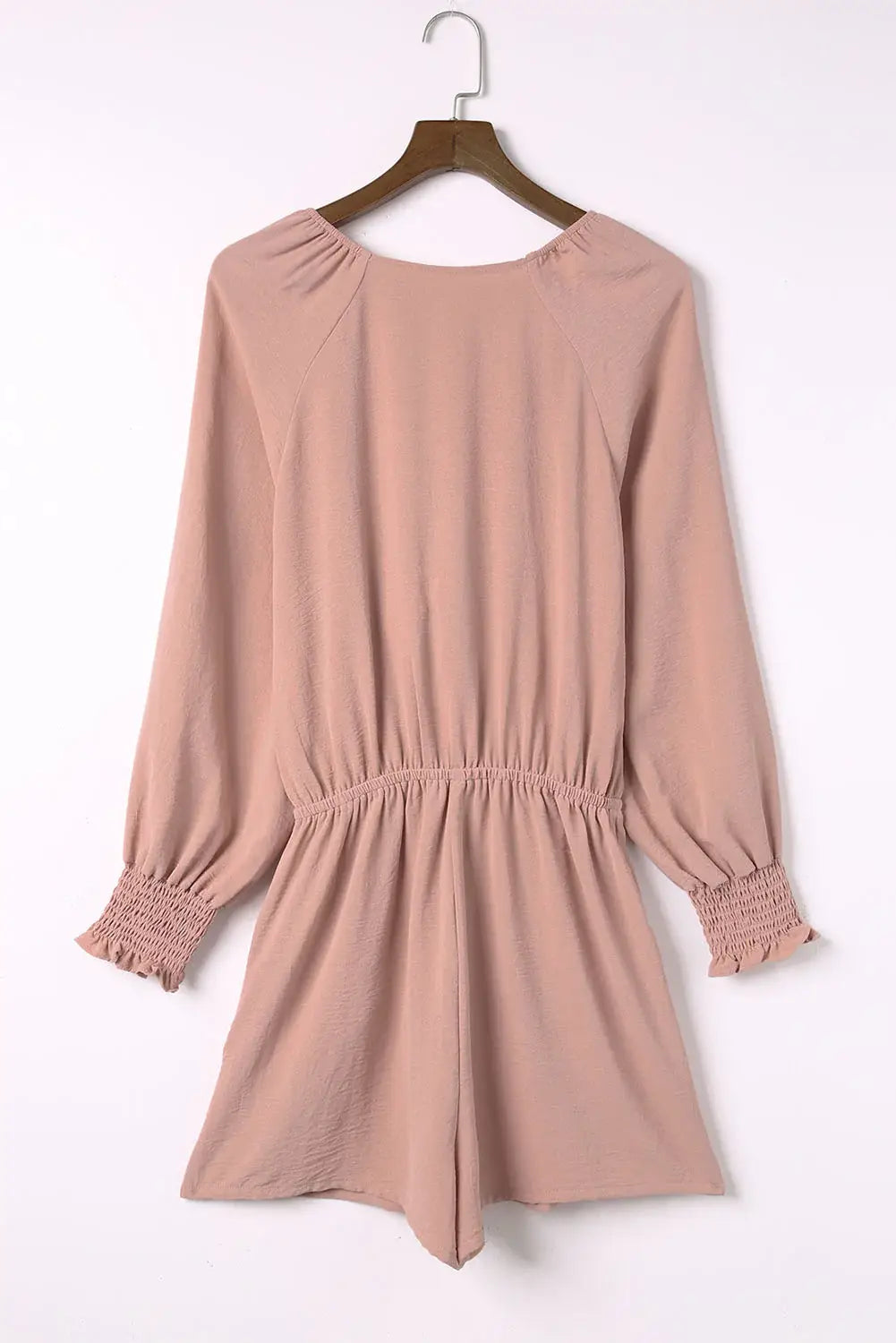 Tied Flounce Sleeve Plunge Romper - Trendsi - Flyclothing LLC