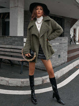 Zip-Up Collared Teddy Jacket - Trendsi - Flyclothing LLC