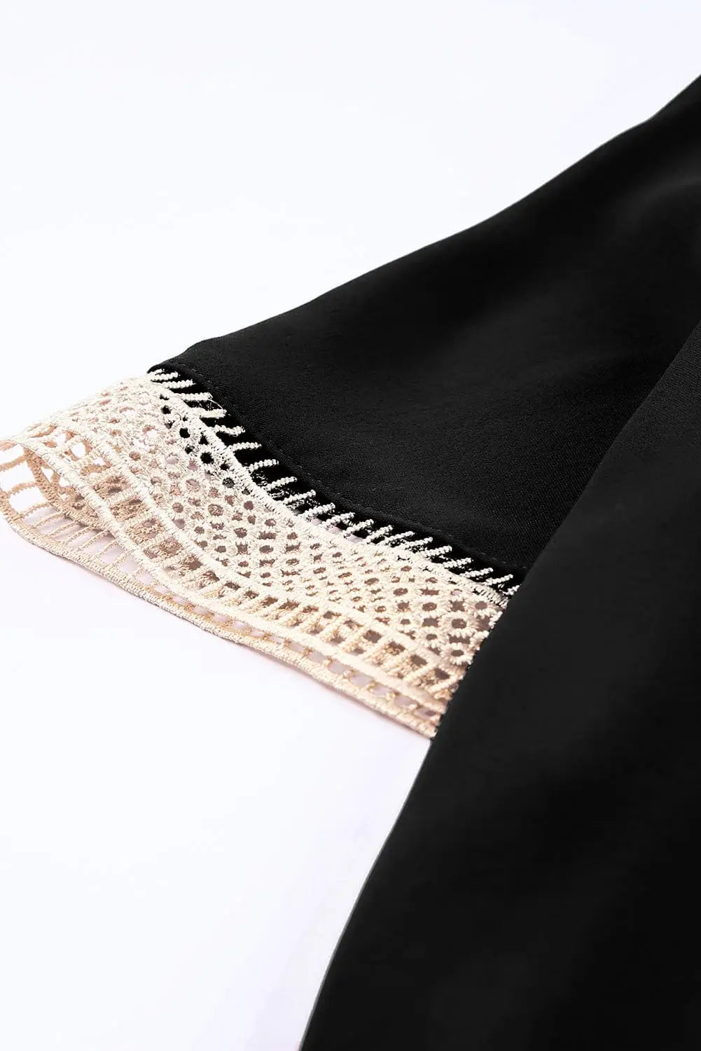 Contrast V-Neck Blouse - Trendsi - Flyclothing LLC