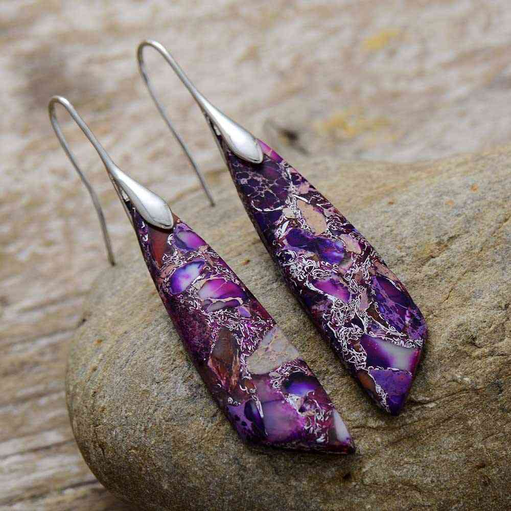Gold-Plated Copper Dangle Earrings - Trendsi - Flyclothing LLC