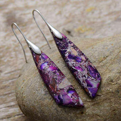 Gold-Plated Copper Dangle Earrings - Trendsi