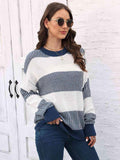Full Size Round Neck Drop Shoulder Sweater - Trendsi
