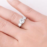 3 Carat Moissanite 925 Sterling Silver Ring - Trendsi