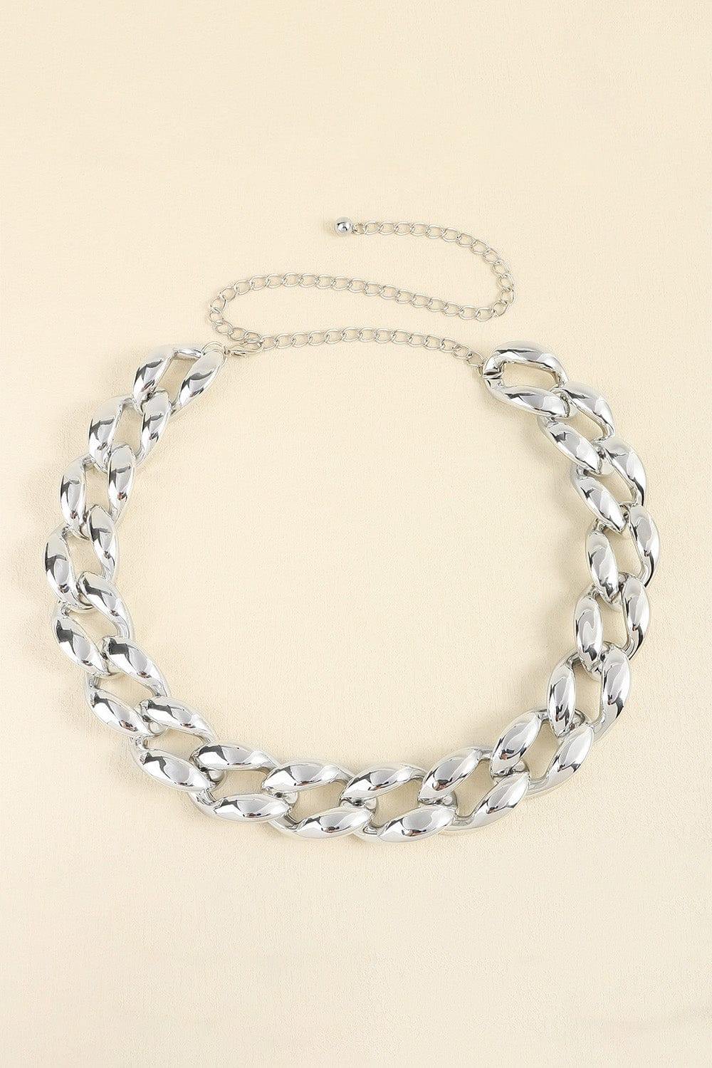 1.2" Width Acrylic Curb Chain Belt - Trendsi