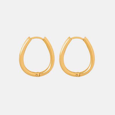 Titanium Steel Huggie Earrings - Flyclothing LLC