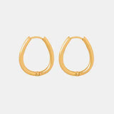 Titanium Steel Huggie Earrings - Trendsi - Flyclothing LLC