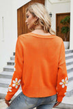 Floral Ribbed Trim Drop Shoulder Cardigan - Trendsi - Flyclothing LLC
