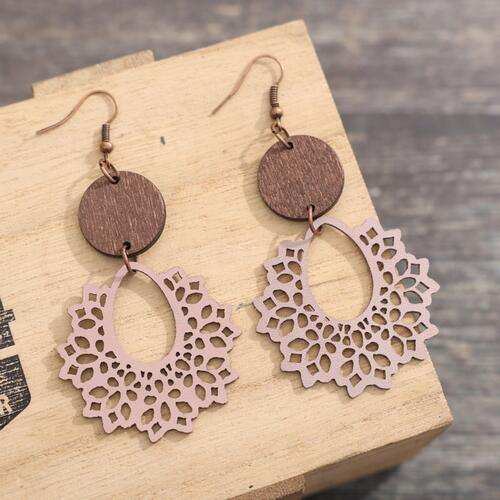 Geometric Cutout Dangle Earrings - Trendsi - Flyclothing LLC