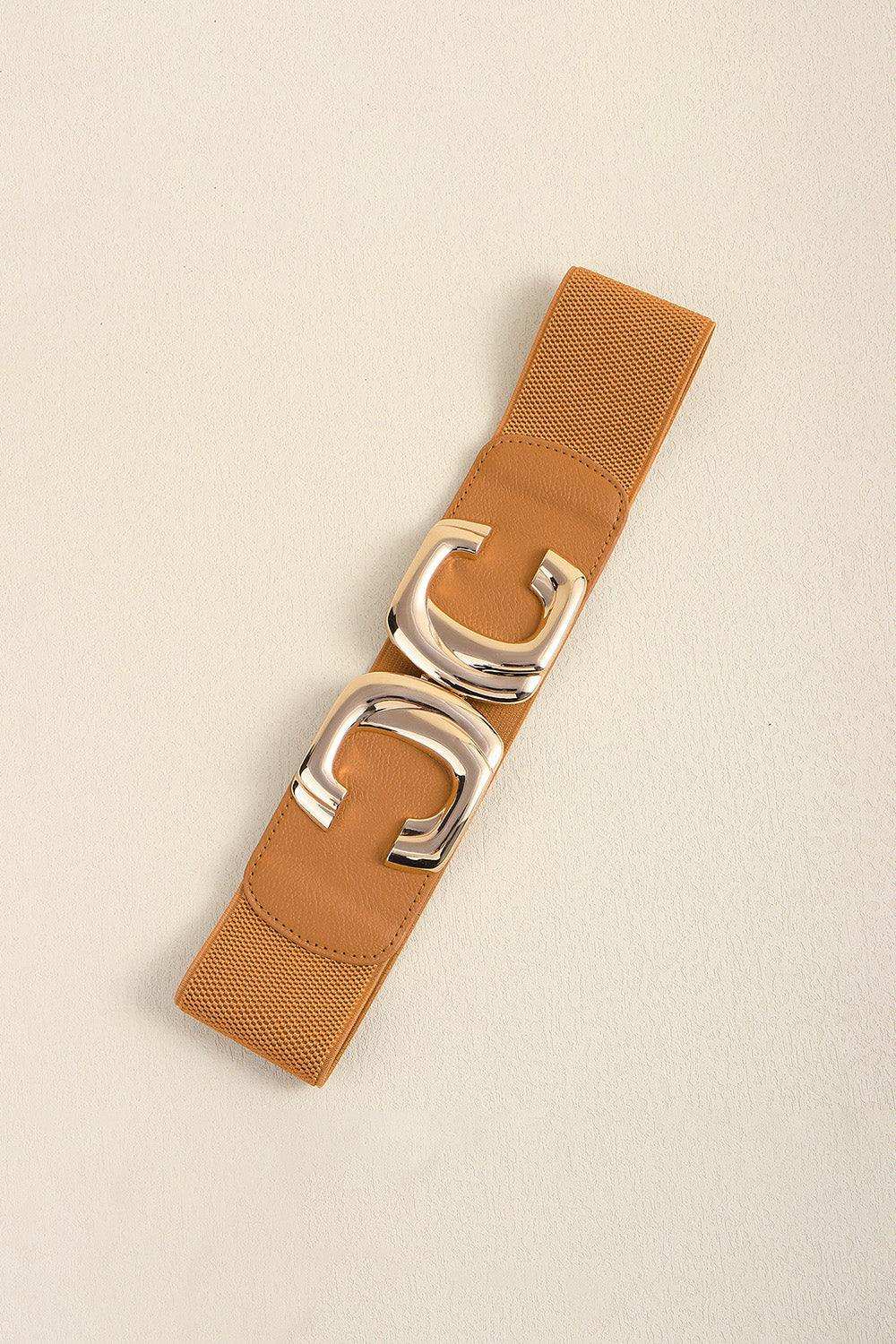 Zinc Alloy Buckle Elastic Wide Belt - Trendsi - Flyclothing LLC
