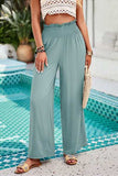 Smocked Wide Leg Pants with Pockets - Trendsi - Flyclothing LLC