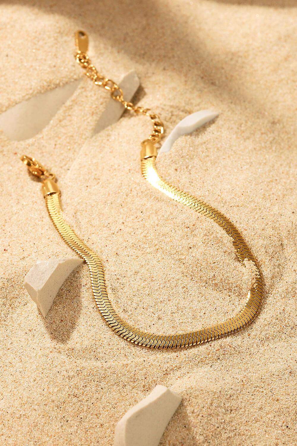 Herringbone Chain Stainless Steel Bracelet - Trendsi - Flyclothing LLC