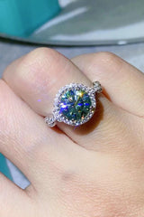 2 Carat Moissanite Emerald Green Ring - Trendsi