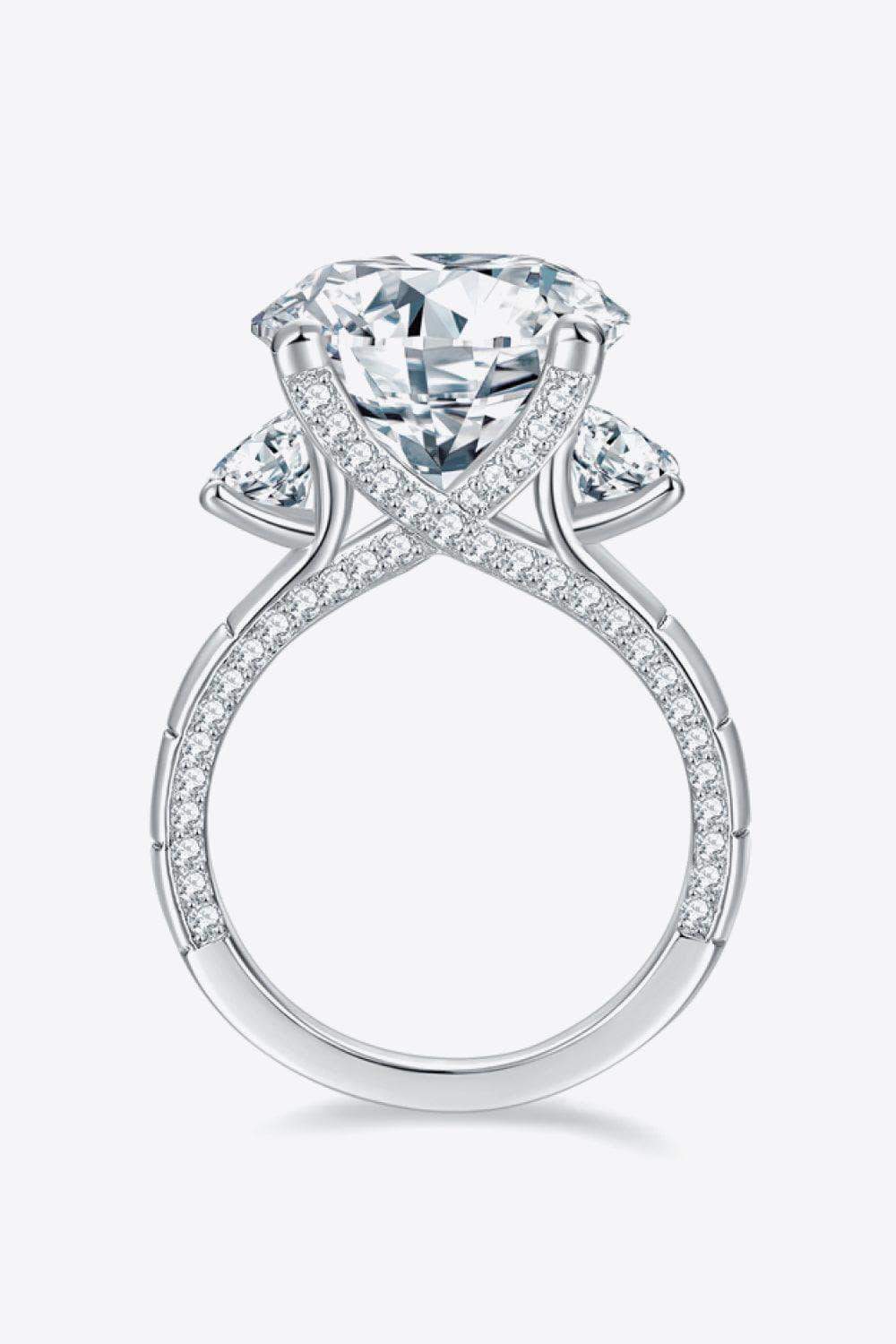 8.6 Carat Moissanite Platinum-Plated Ring - Trendsi